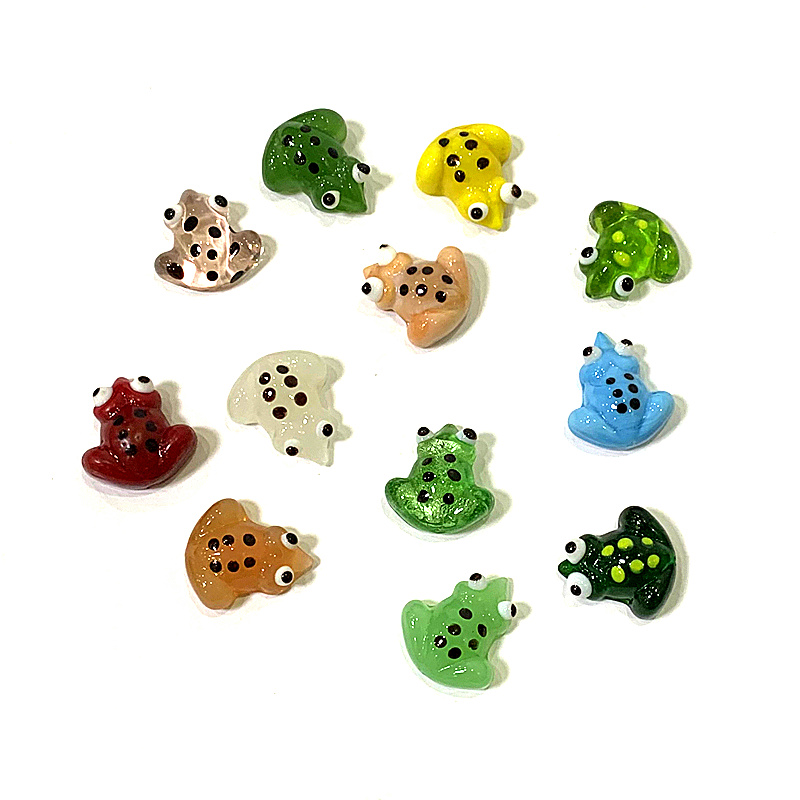 Bonsai Garden Mini - 2pcs Mini Glass Frog Figurine Cute