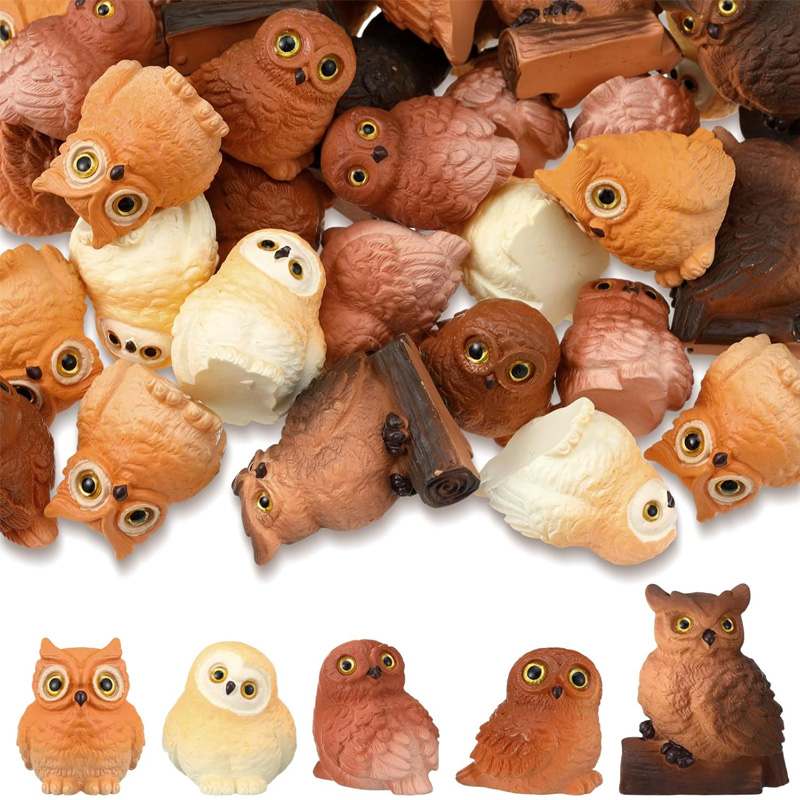 Bonsai Garden Mini - Set of 5 Resin Mini Owl