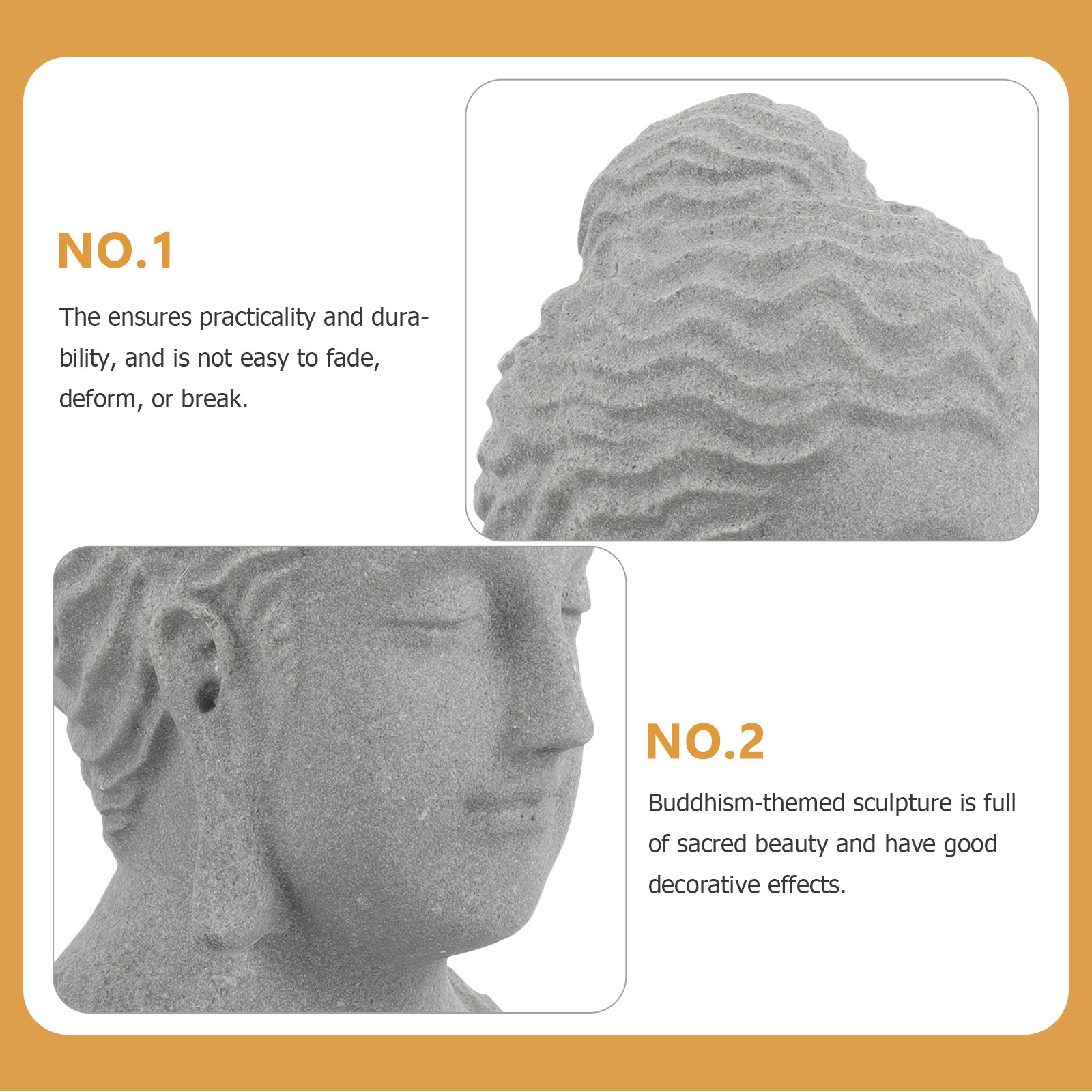 Us Bonsai Garden - Meditating Buddha Head Statue for Fish