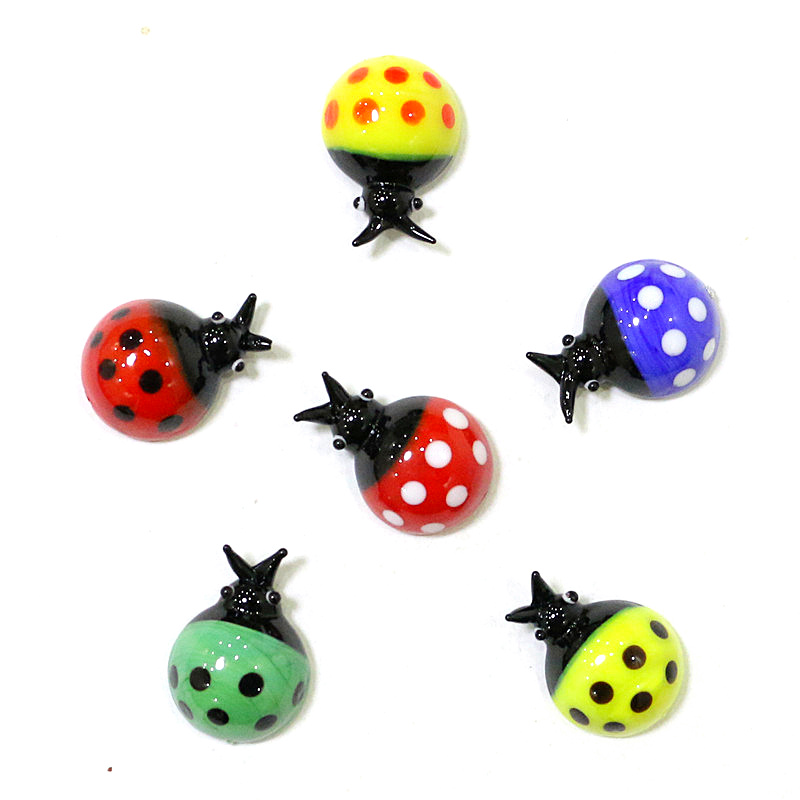 Bonsai Garden Mini - Mini Glass Beetle Ladybug Figurines Cute