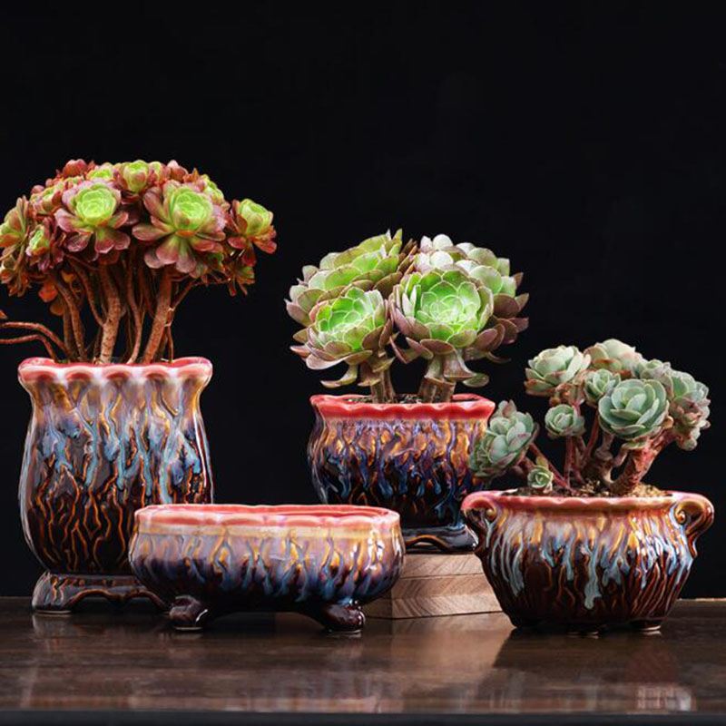 Creative Glazed Flowerpot Succ - огляд і ціна Bonsai Tree Zen Garden