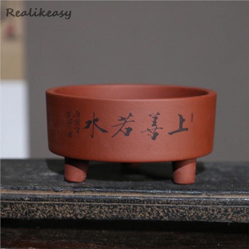 Yixing Purple Clay Pot Desktop - огляд і ціна Bonsai Tree Zen Garden