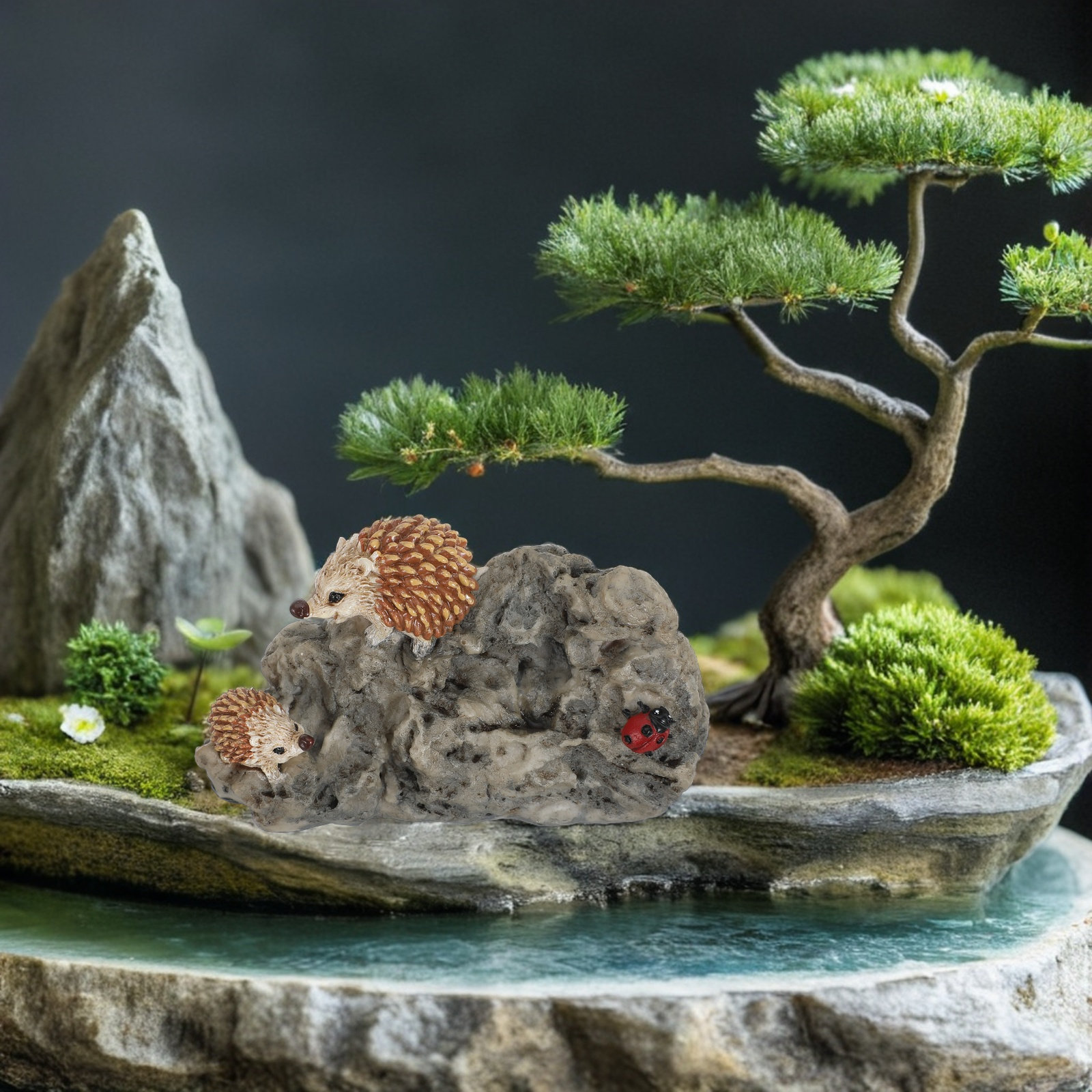 Mini Hedgehog Garden Statue Re - огляд і ціна Bonsai Garden Mini