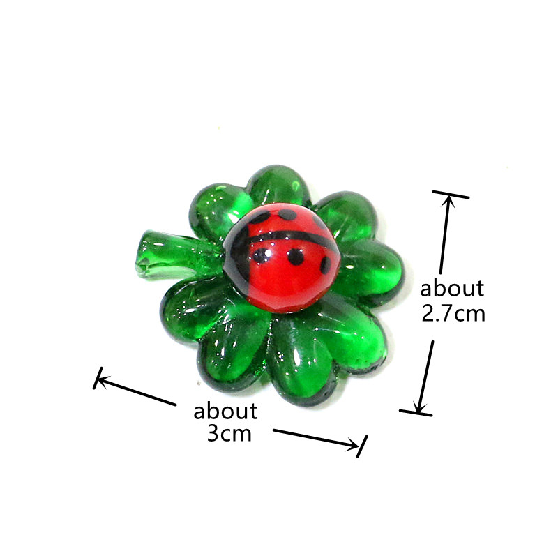 5pcs Green Mini Glass Four-Lea - огляд і ціна Bonsai Garden Mini