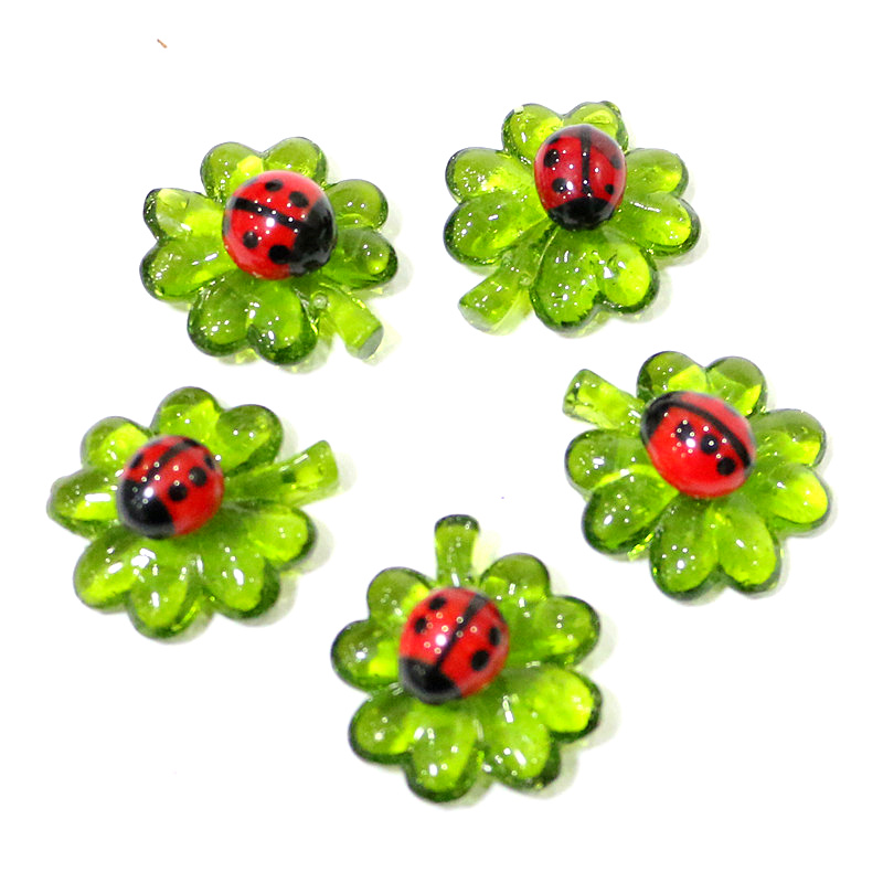 5pcs Green Mini Glass Four-Lea - огляд і ціна Bonsai Garden Mini