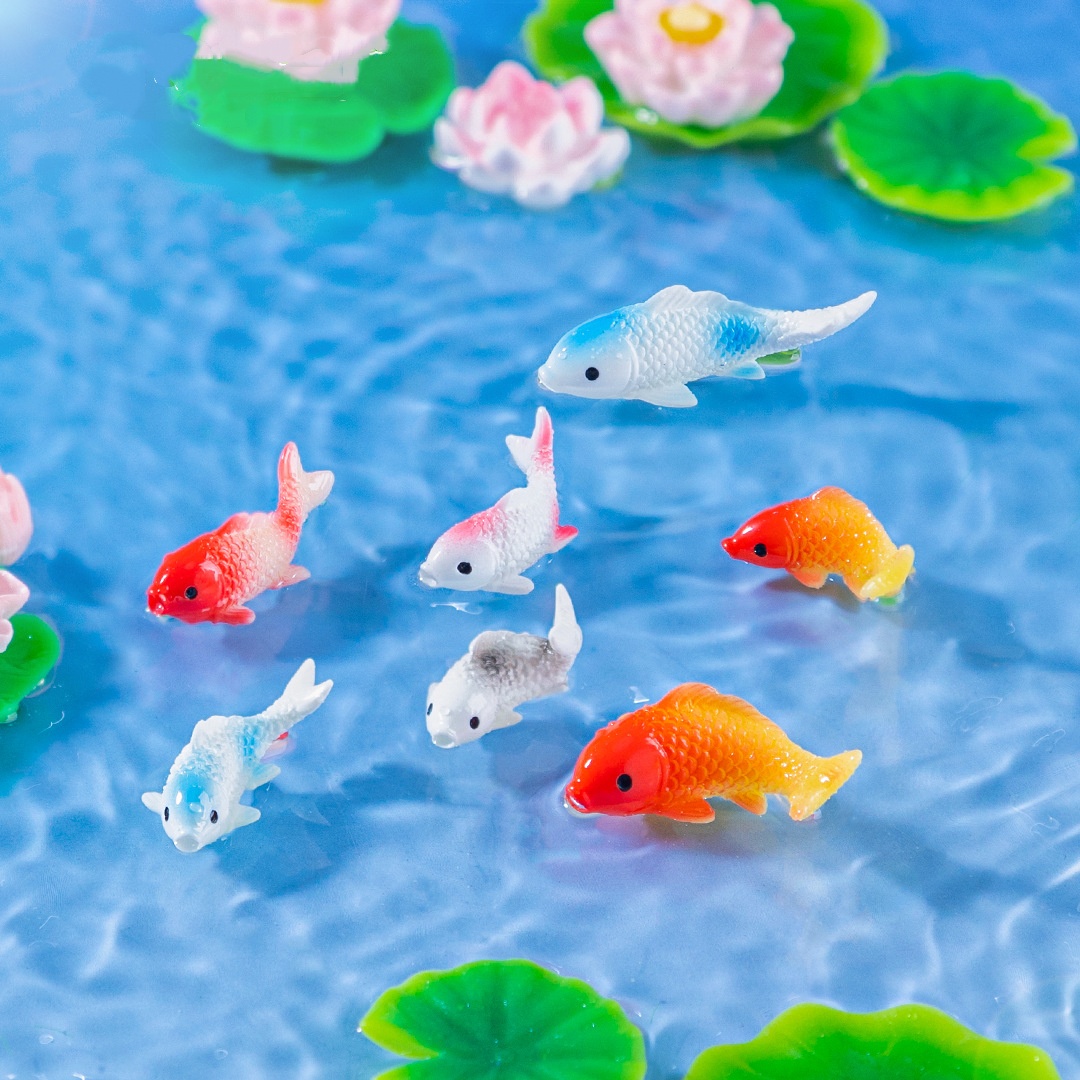 10PCS Mini Koi Fish Resin Gold - огляд і ціна Bonsai Garden Mini