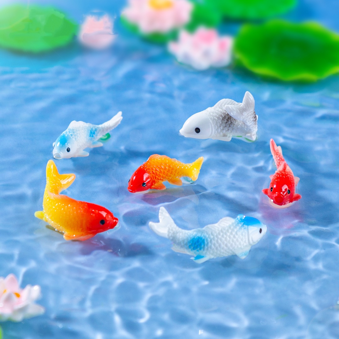 10PCS Mini Koi Fish Resin Gold - огляд і ціна Bonsai Garden Mini