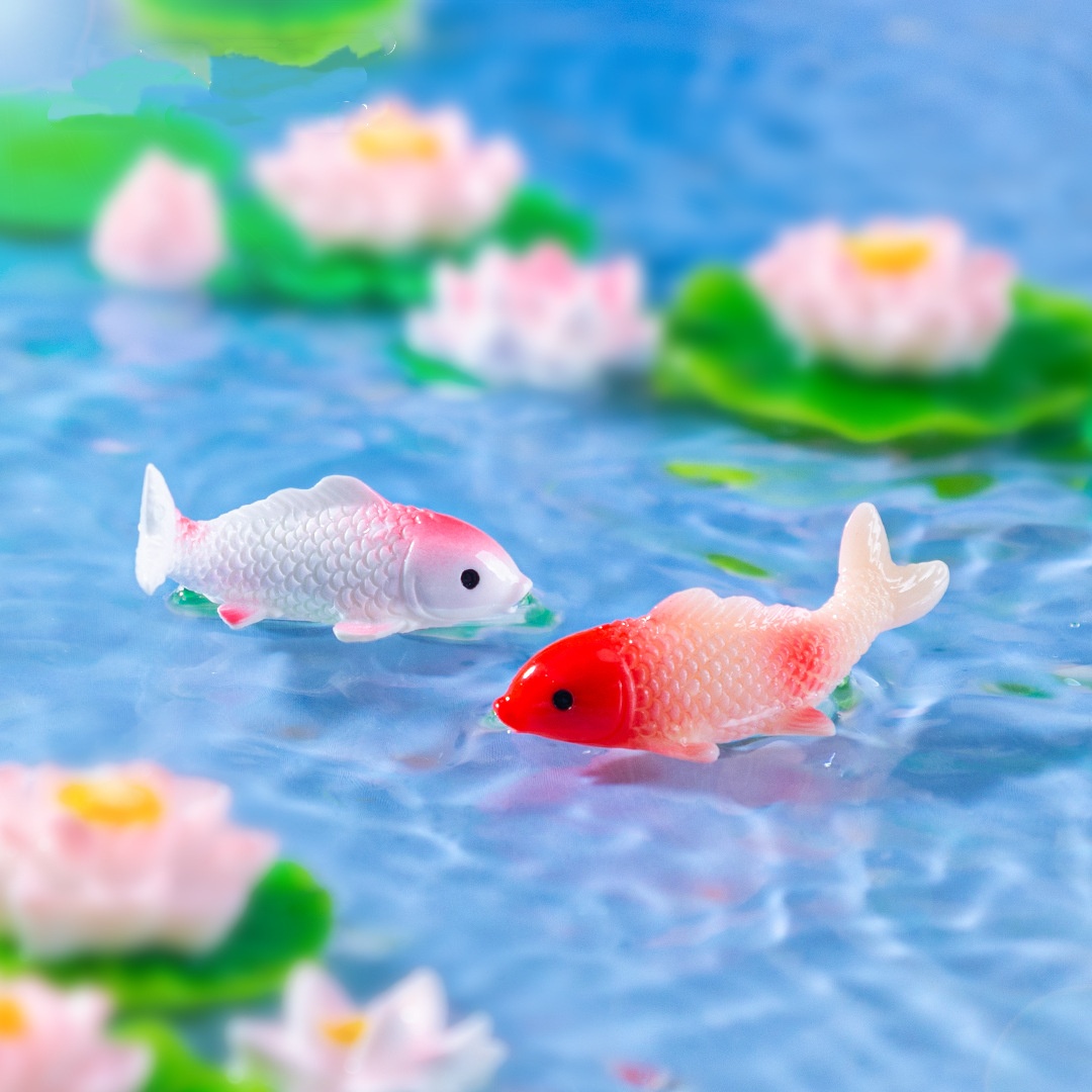 10PCS Mini Koi Fish Resin Gold - огляд і ціна Bonsai Garden Mini