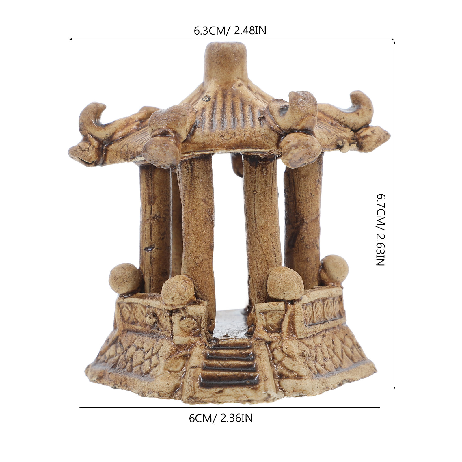 Miniature Ceramic Pagoda Hexag - огляд і ціна Us Bonsai Garden